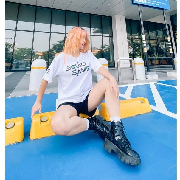 Áo thun SQUID GAME tay ngắn Be Yourself unisex full Size CHIBI CHỮ HÀN TRÒ CHƠI CON MỰC