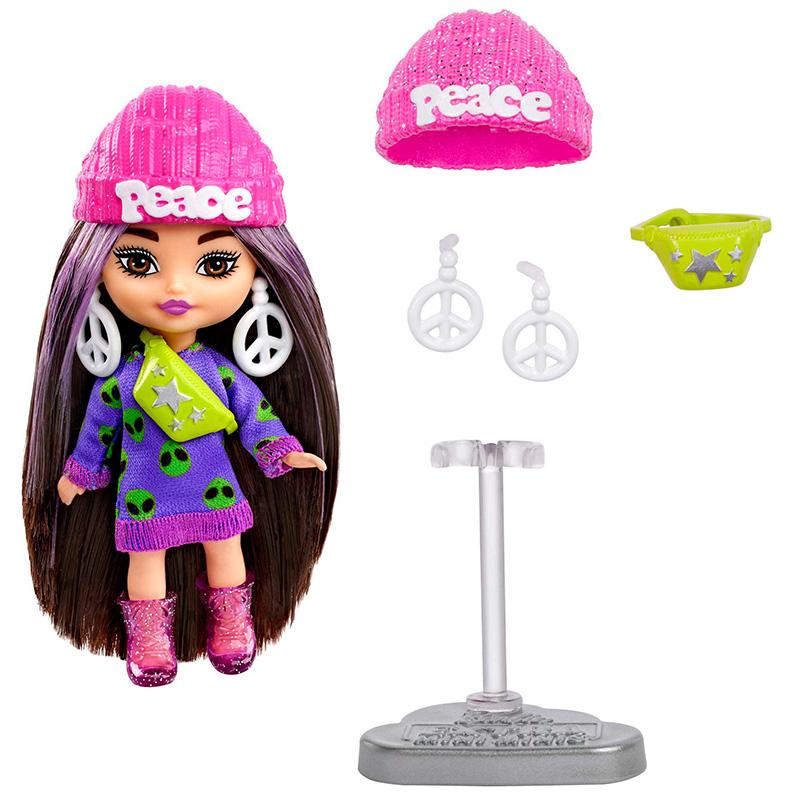 Đồ Chơi BARBIE Búp Bê Barbie Mini Mini Extra - Ailen Print Hoodie HLN46/HLN44