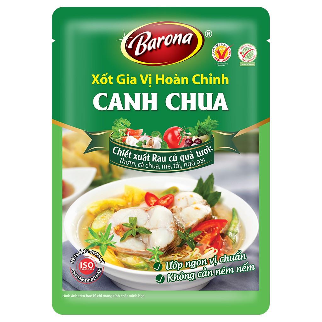 Gia Vị Canh Chua Barona 80g chay mặn dùng được, tươi ngon chuẩn vị không cần nêm nếm