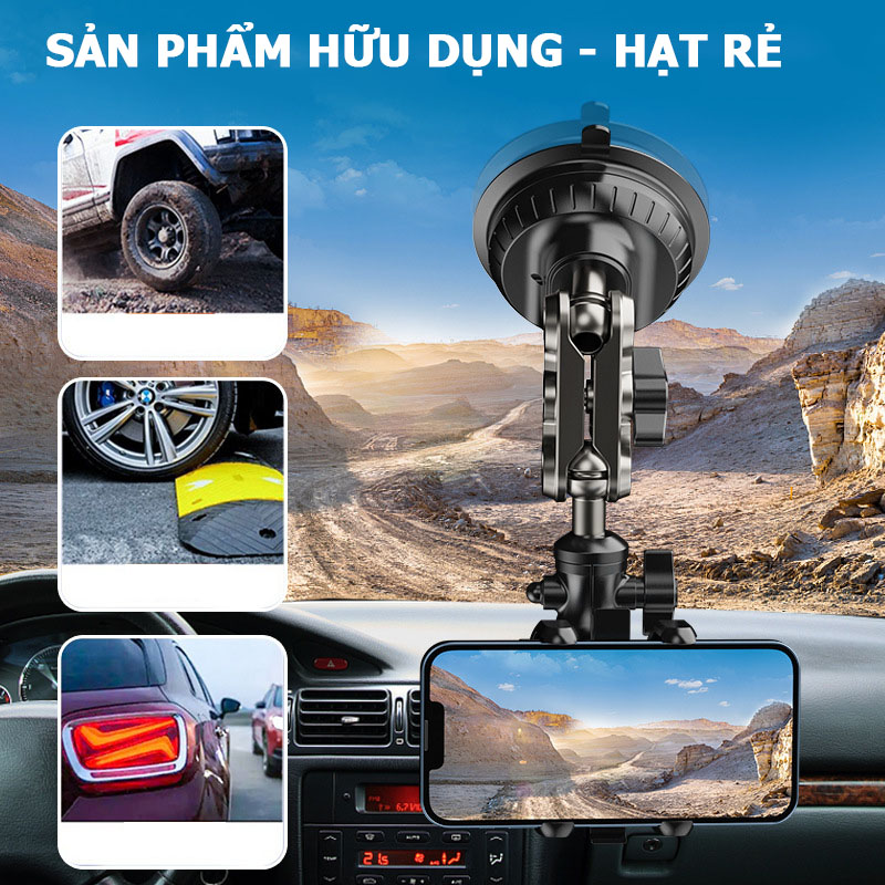 Giá Đỡ Điện Thoại Trên Xe Ô Tô; Kẹp Điện Thoại Cốc Hút Kính Di Động Xe Hơi; Treo Để Giá Đở - hàng nhập khẩu