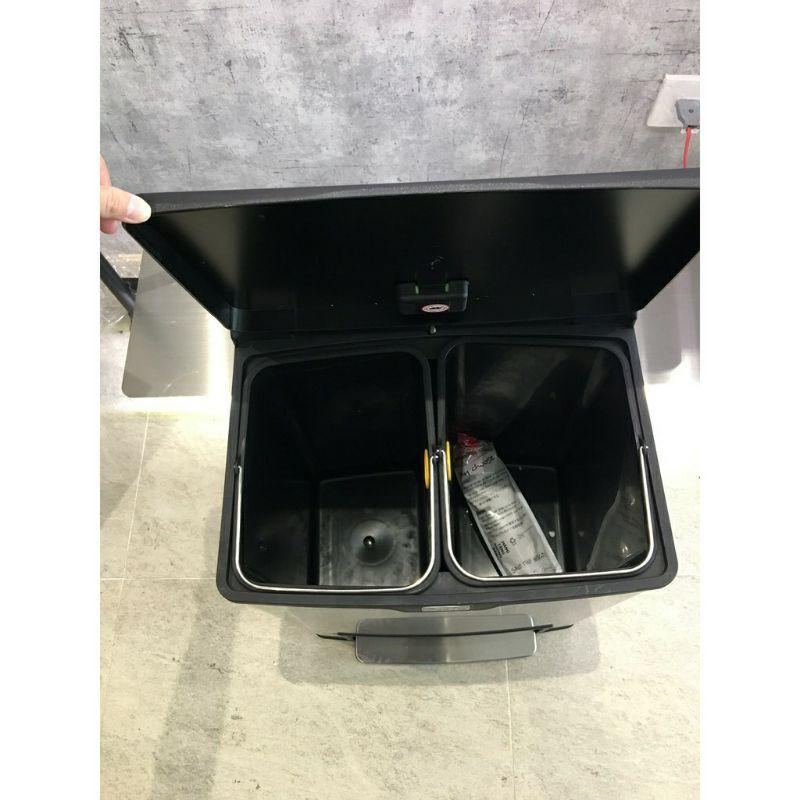 Thùng rác Inox Mega 24l  vuông đạp chân