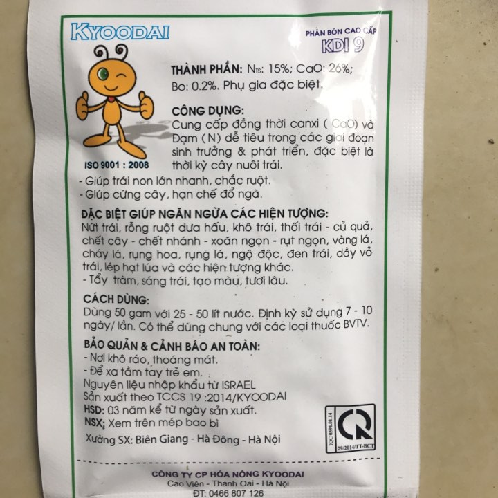 Phân bón trung lượng Siêu Canxi gói 50gr
