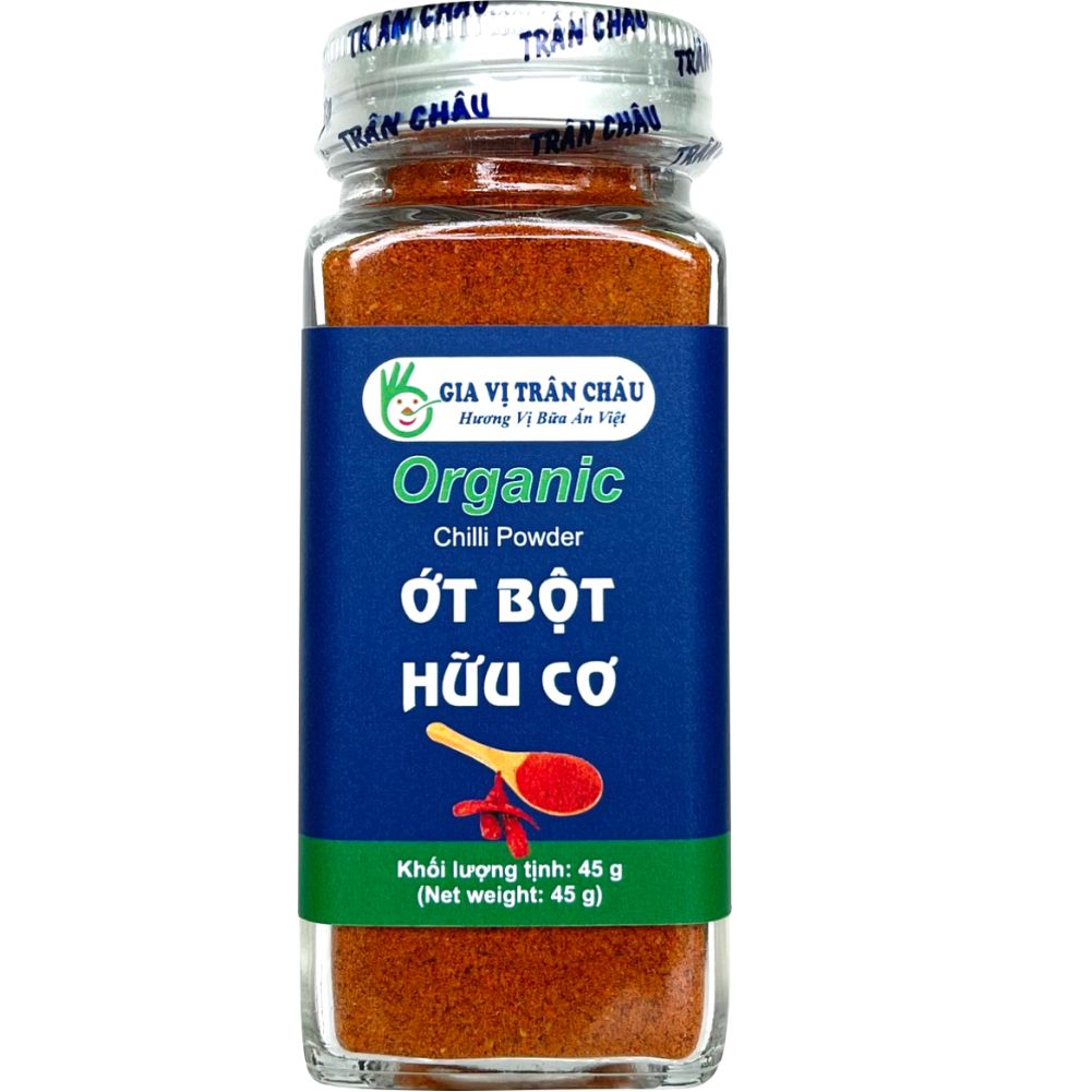 Ớt bột hữu cơ Trân Châu hũ 50g