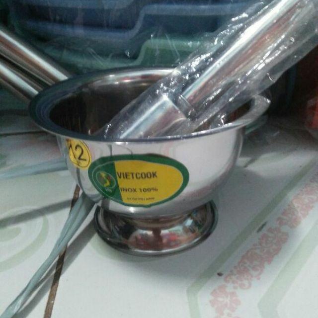Bộ cối chày inox Vietcook 14cm
