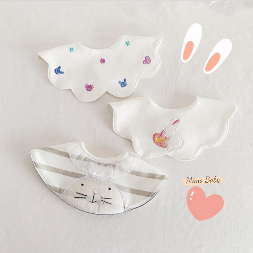 Set 3 yếm cổ cotton cao cấp họa tiết dễ thương cho bé YC13 Mimo Baby