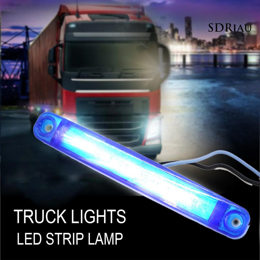 Set 10 Đèn Tín Hiệu Dc 24v 8 Led Dành Cho Xe Tải Kèm Phụ Kiện