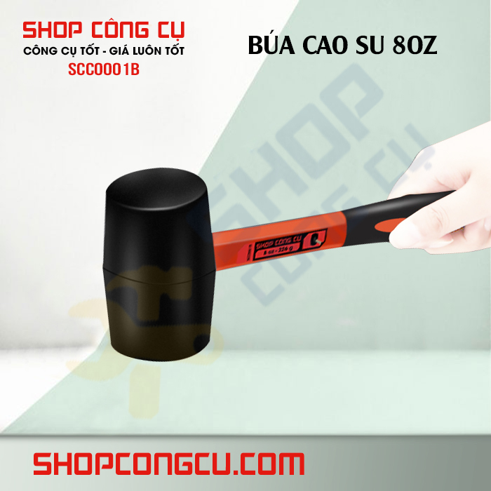 Búa cao su cán nhựa 8oz SCC0001B