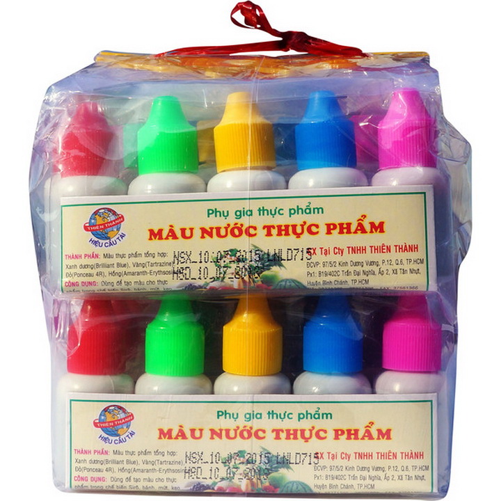 Bộ 10 màu thực phẩm làm bánh, rau câu, xôi – Mã số 1292