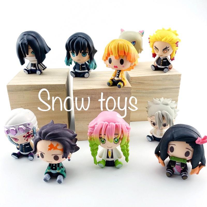 Mô hình Kimetsu No Yaiba chibi - figure thanh gươm diệt quỷ Demon Slayer chibi Tanjirou Nezuko Zenitsu Inosuke hà trụ