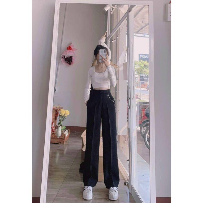 Quần ông xuông lưng cao 1 khuy