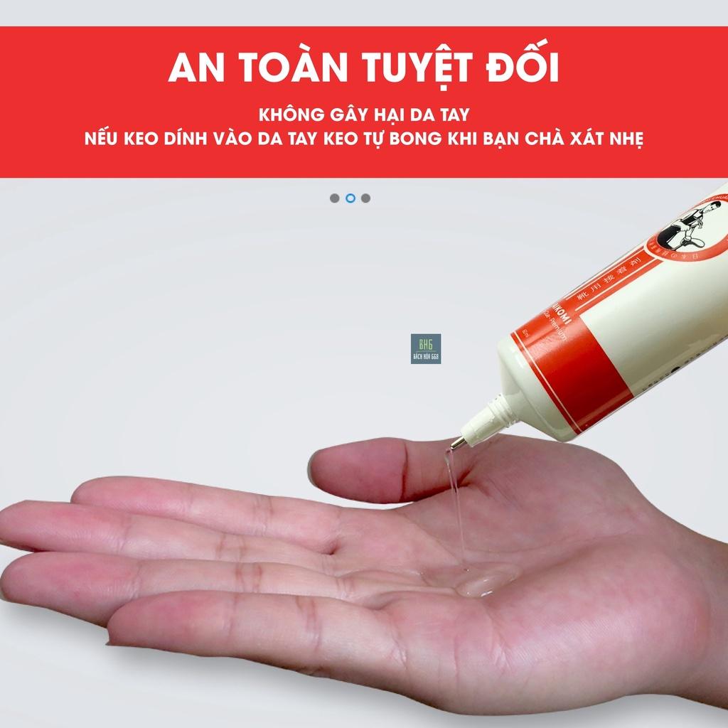 Keo dán giày Nhật Bản trong suốt siêu dính Akomi 60ml