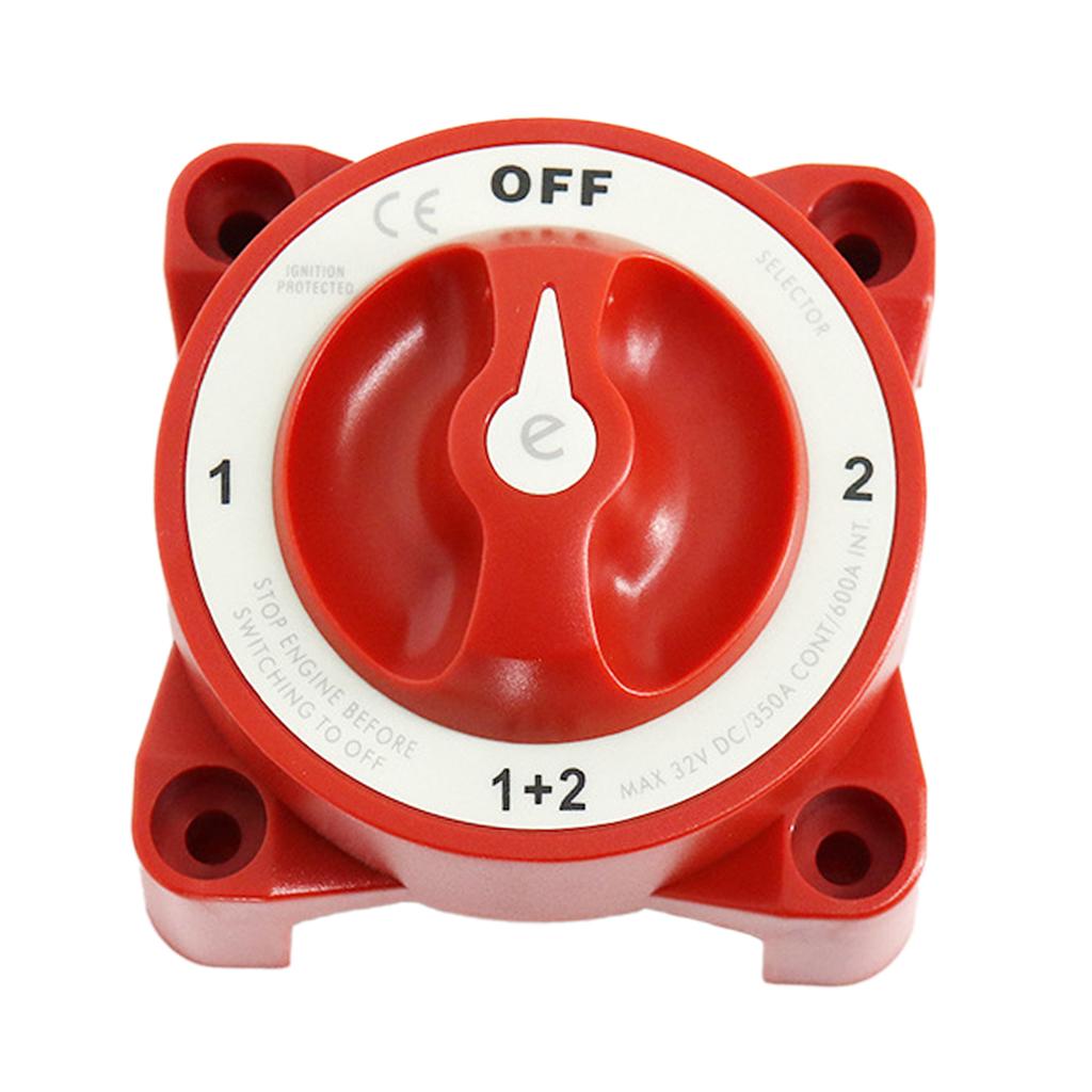 New Style Four Gear Dual Battery Switch Selector Safety Shut Off Disconnect Red