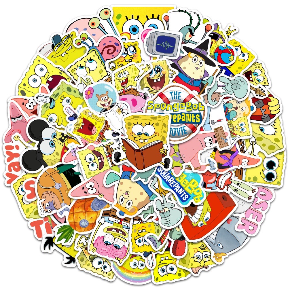 Set 50 Sticker Trang Trí Hình Bọt Biển - Giá Tiki khuyến mãi ...