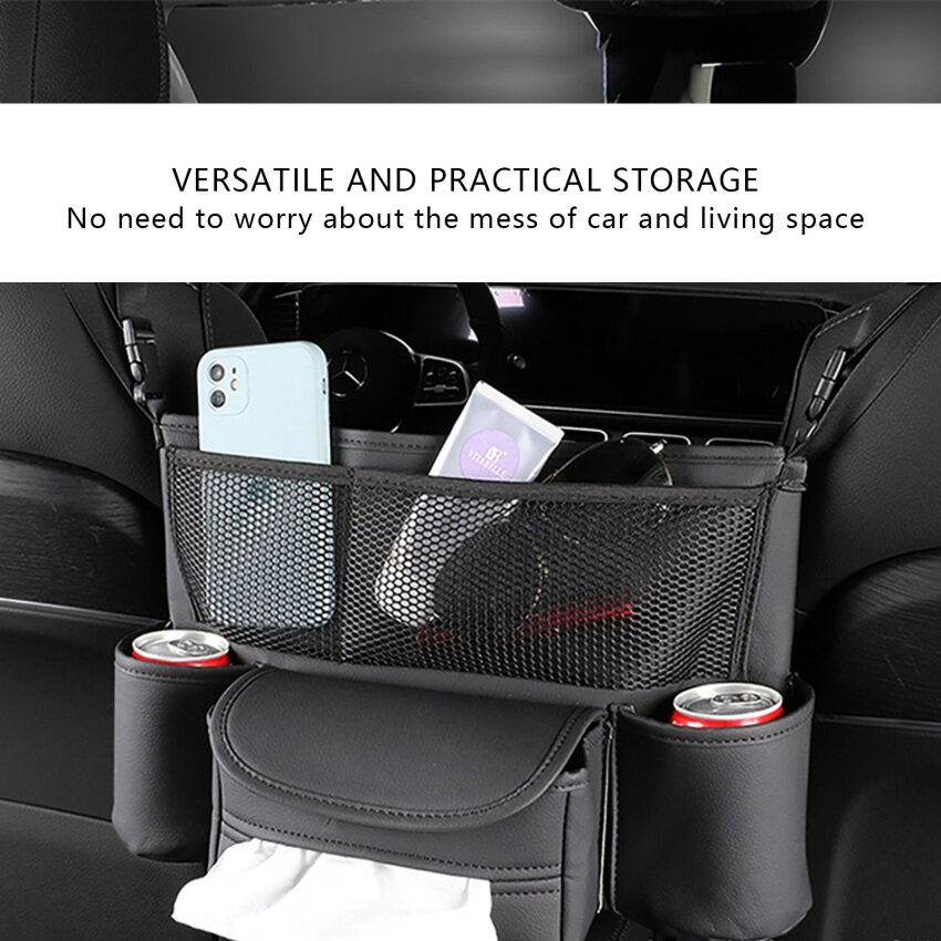 Túi đựng đồ lưng ghế ô tô Leather Car Seat Storage Bag