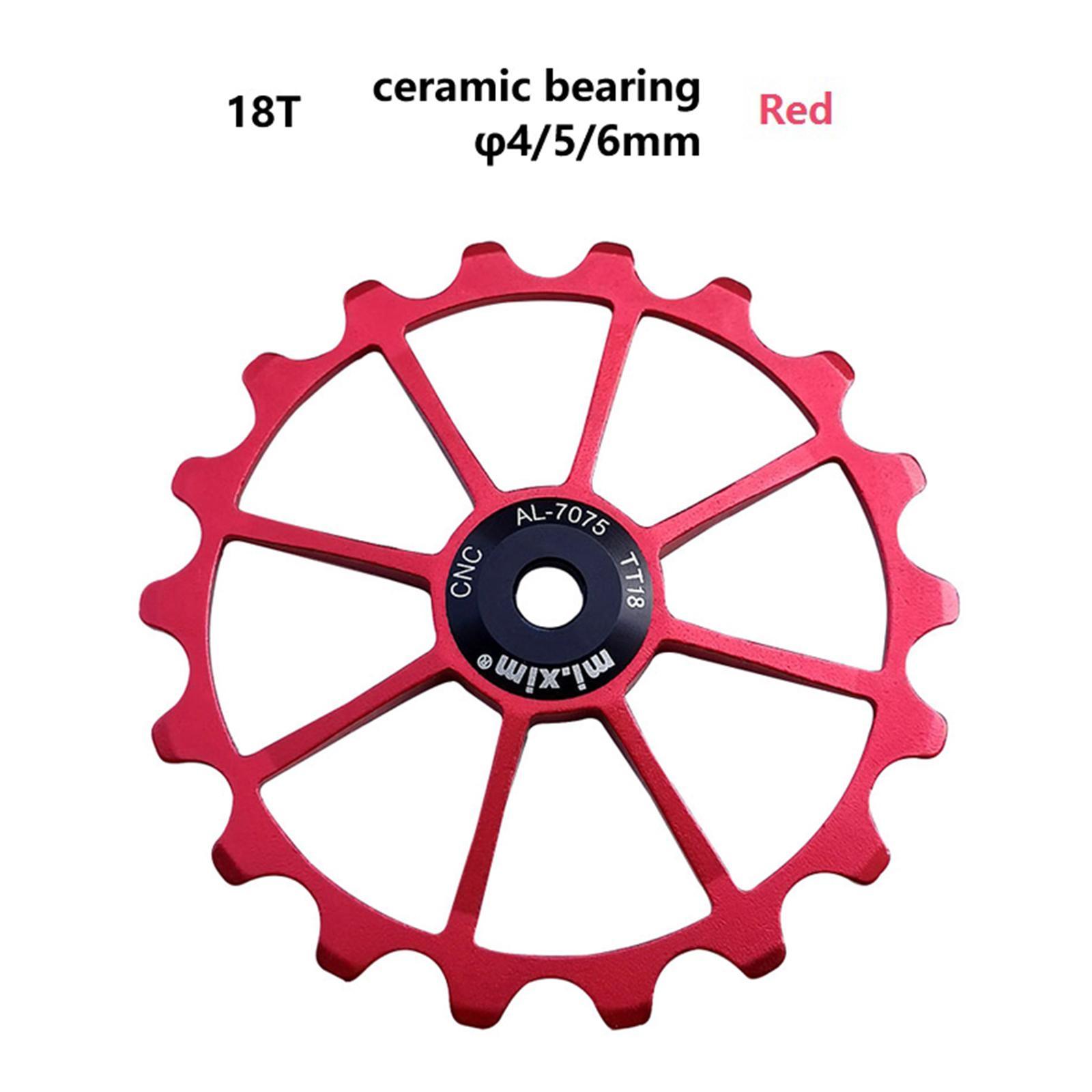 Rear Derailleur Pulley  Ceramic Bearing Jockey Wheel Red