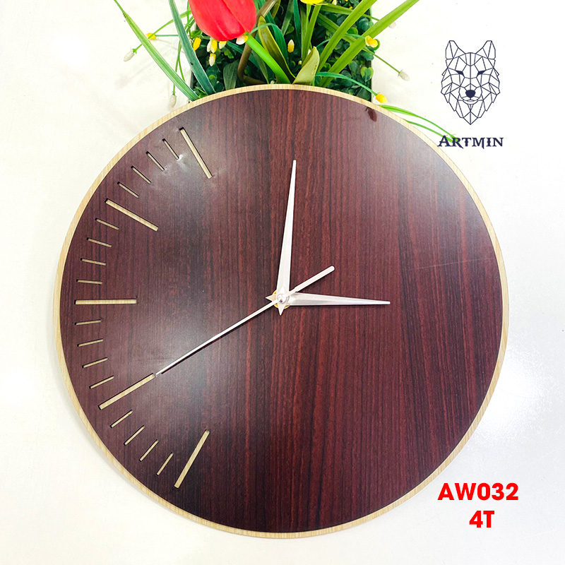 AW032 - Đồng Hồ Gỗ Decor Trang Trí Nhà Cửa – Đồng Hồ Treo Tường Hiện Đại