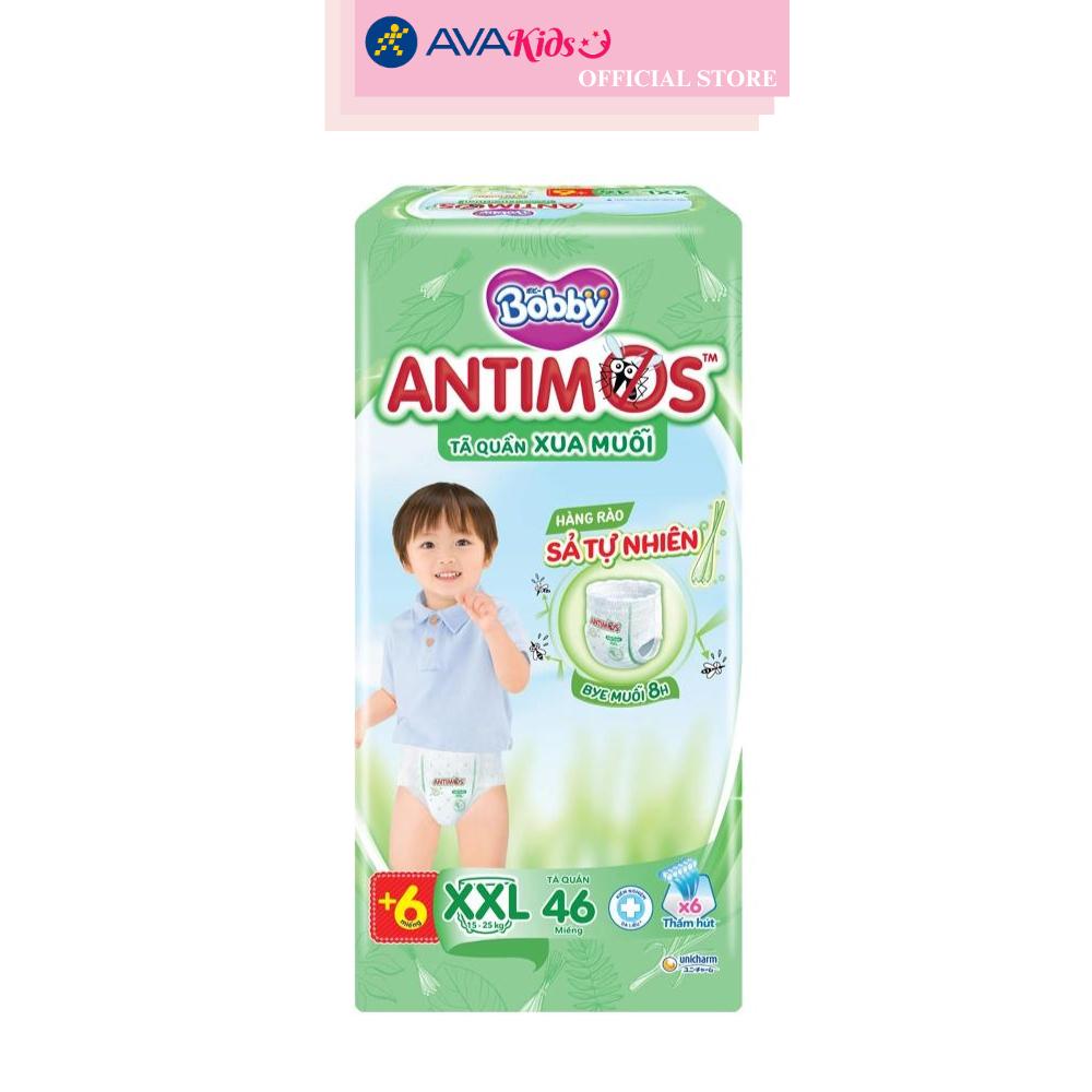 Tã quần Bobby Antimos xua muỗi size XXL 46 + 6 miếng (15 - 25 kg)