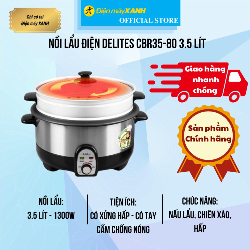 Nồi lẩu điện Delites CBR35-80 3.5 lít - Hàng Chính Hãng