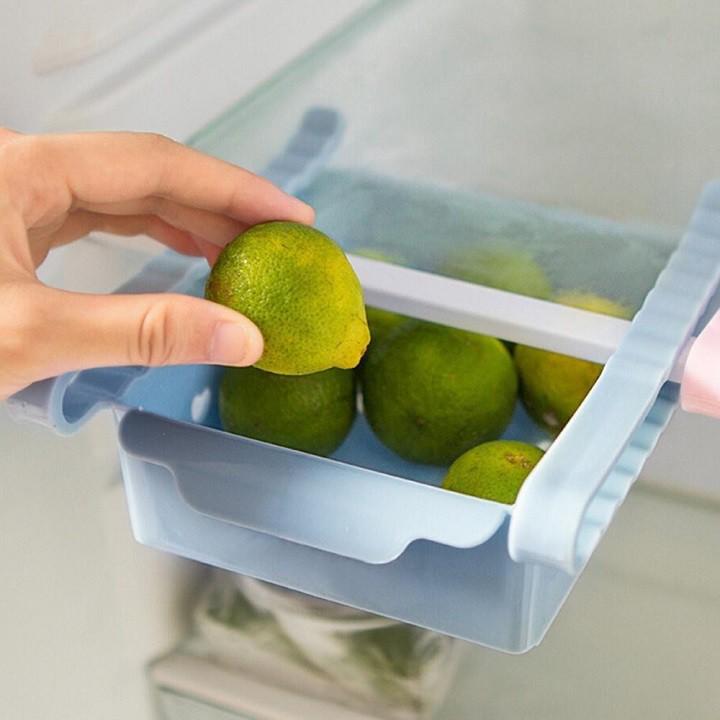 Khay phụ đựng đồ kẹp tủ lạnh thông minh bằng nhựa lúa mạch