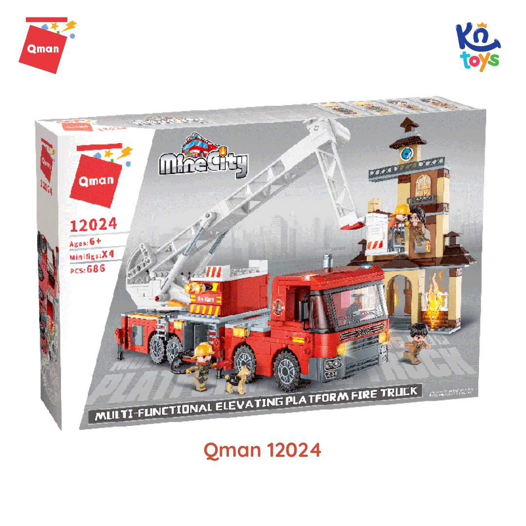 Đồ chơi xếp hình, lắp ráp Qman 12024 - Cứu hỏa ngôi nhà