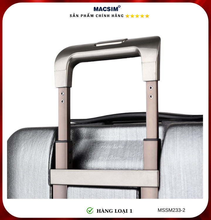 Vali cao cấp Macsim Smooire MSSM233 cỡ 21 inch màu đen - Hàng loại 1