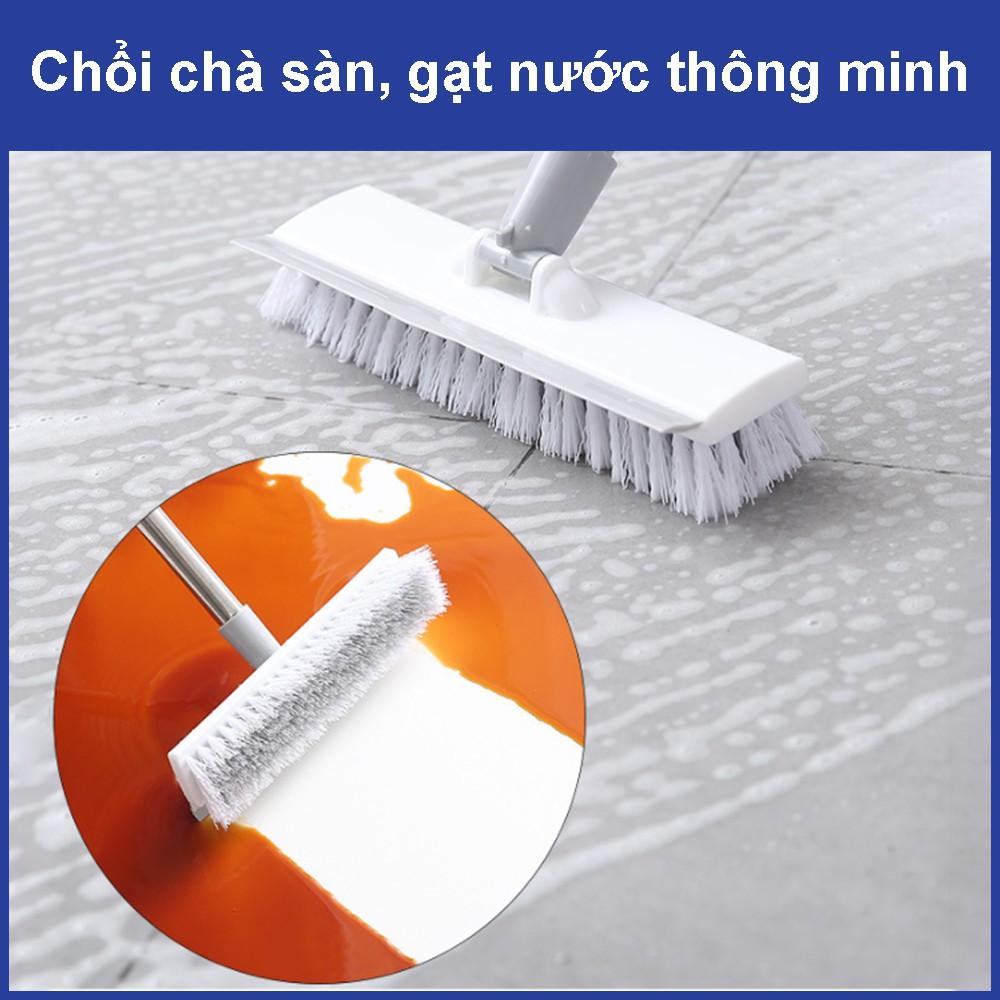 Chổi chà sàn gạt nước thông minh 2 IN 1 cán dài tùy chỉnh kích thước tiện lợi