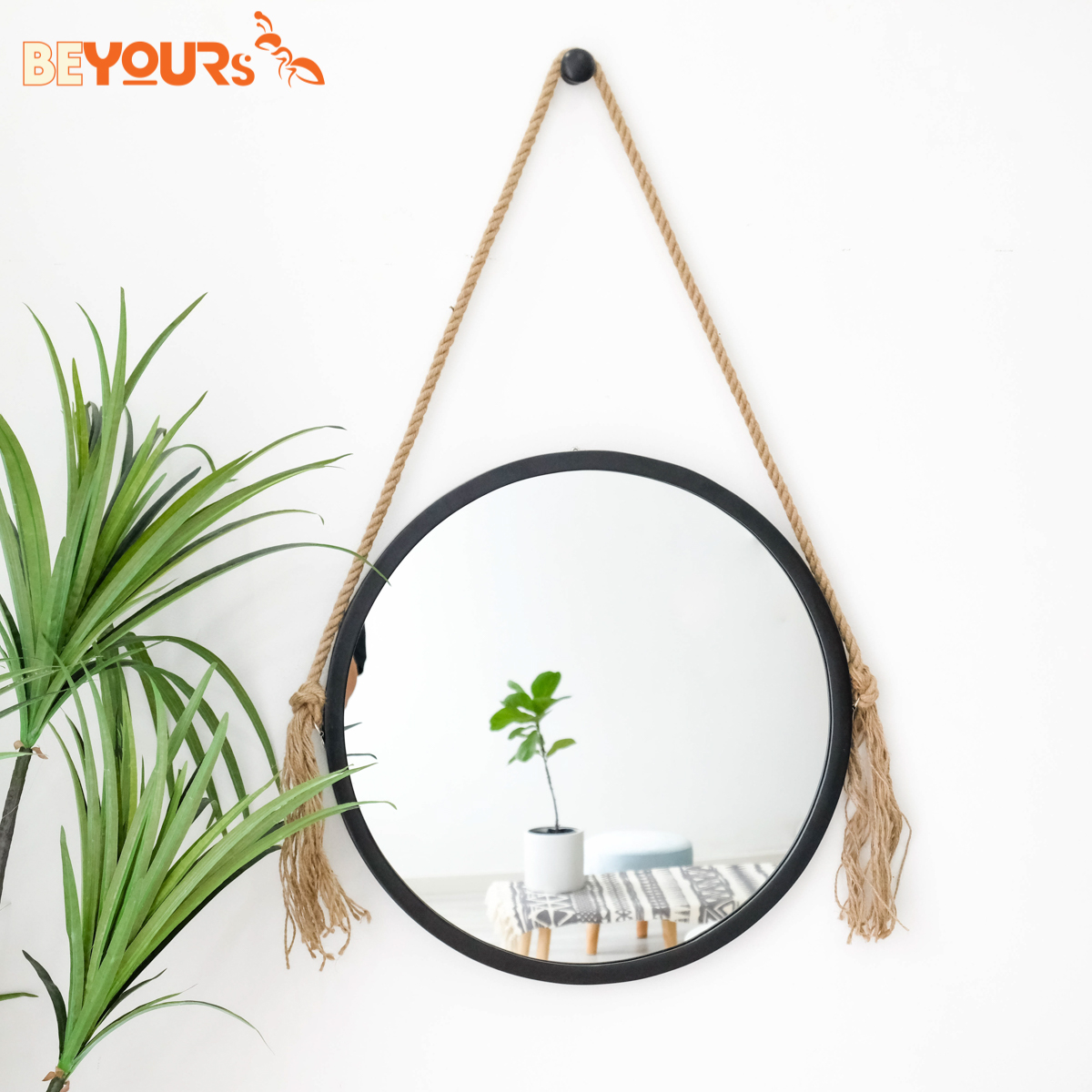 Gương Tròn Soi Treo Tường BEYOURs Khung Gỗ Decor - Mia-Circle-Mirror Trang Điểm - Nội Thất Phòng Khách, Phòng Ngủ