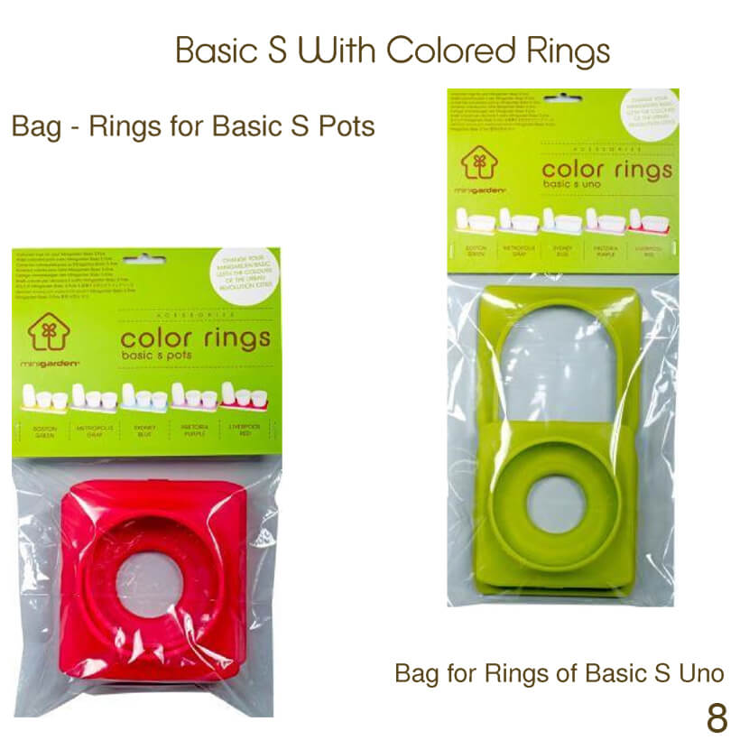 Vòng Phụ Kiện 5 Màu Color Ring Thay Thế Vòng Chậu Kit Trồng Cây Tự Dưỡng nhập khẩu Bồ Đào Nha Basic S và Basic UNO