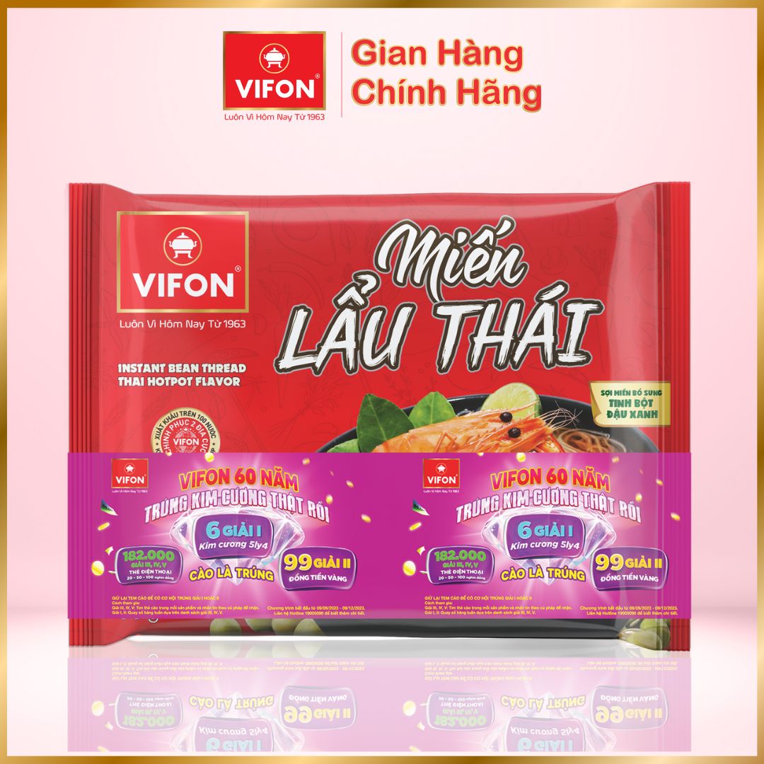 Thùng 24 Miến Lẩu Thái VIFON (60g / Gói)