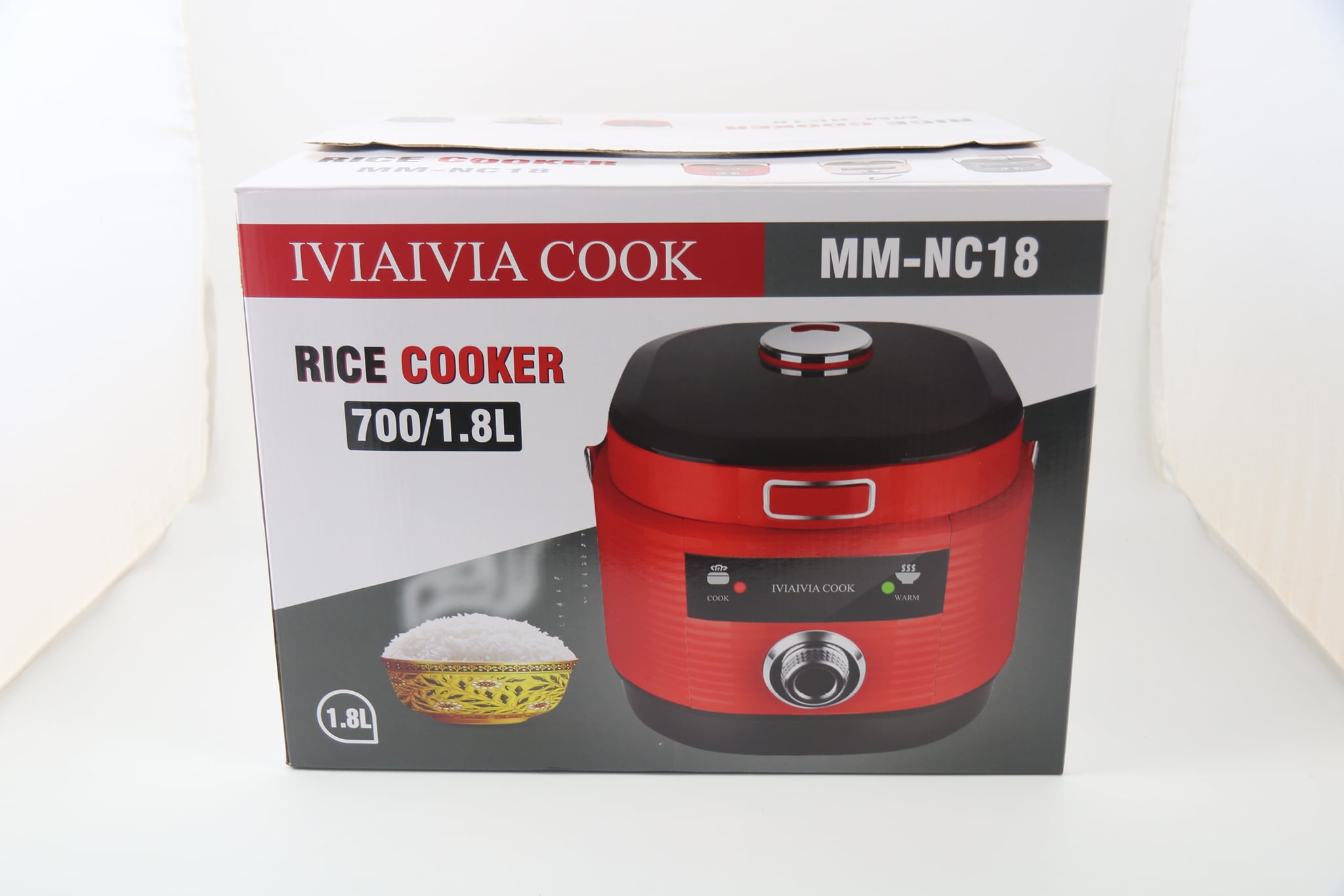 Nồi Cơm Điện Lòng Niêu IVIAIVIA COOK MM-NC18 (1.8 lít) - Màu Ngẫu Nhiên - Hàng Chính Hãng