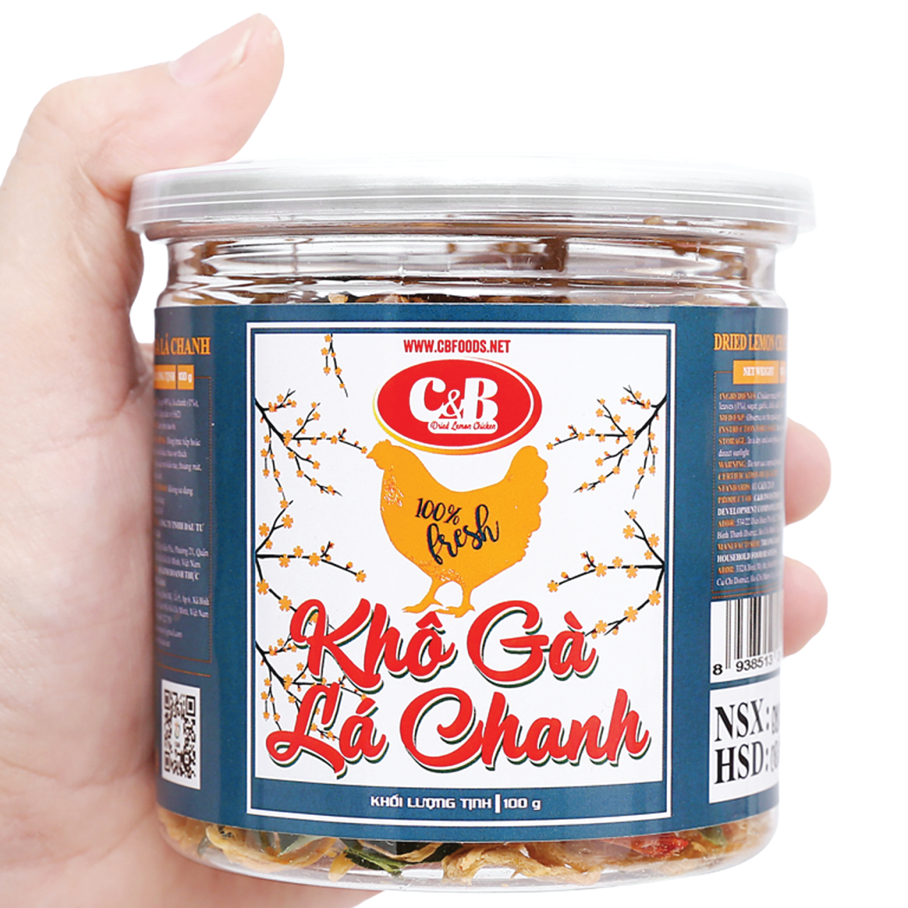 Khô Gà Lá Chanh C&B Hộp 100 Gram