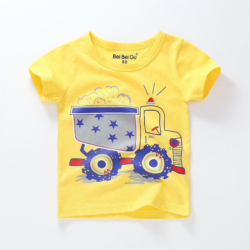 Áo phông họa tiết động vật, xe chất cotton 100% 4 chiều