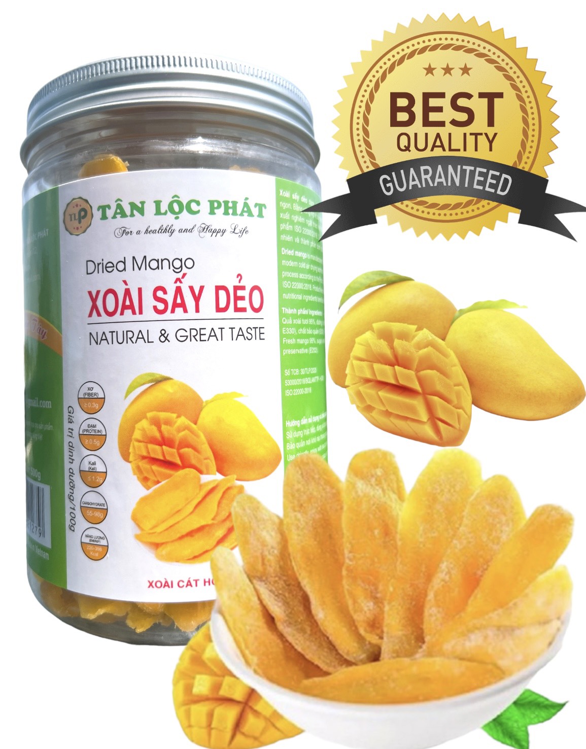 1KG XOÀI SẤY DẺO VỊ TỰ NHIÊN CHUA NGỌT TỐT CHO SỨC KHỎE HIỆU TÂN LỘC PHÁT