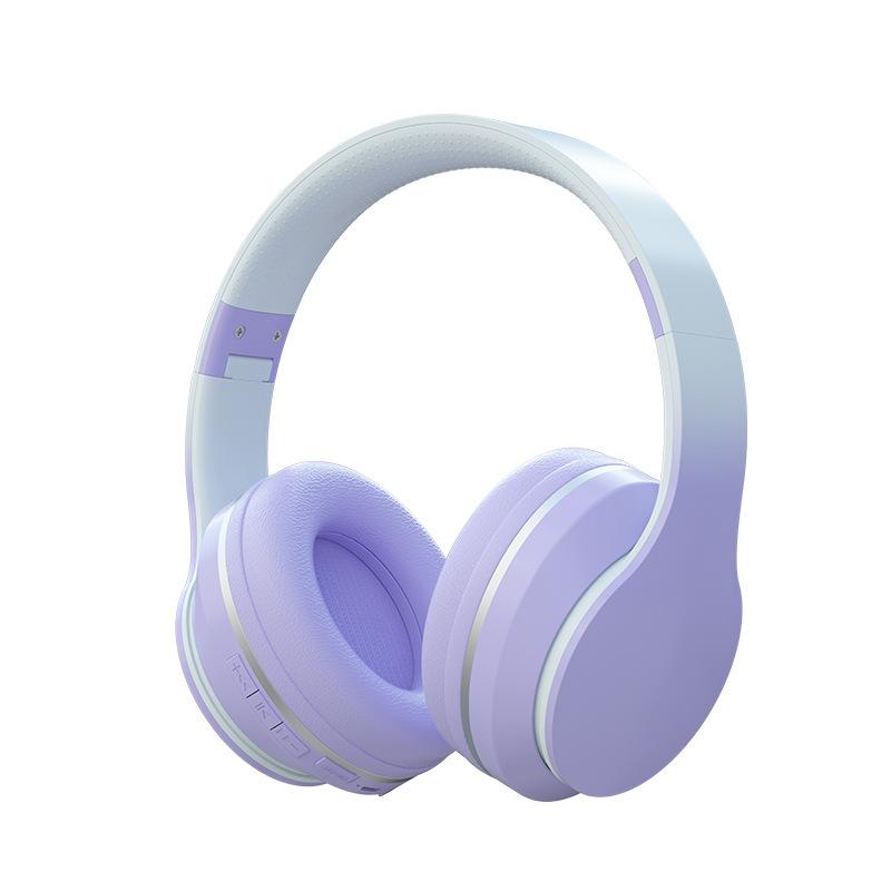 Ưu đãi đặc biệt mới tai nghe bluetooth đeo đầu không dây màu gradient pin lớn thời lượng pin siêu dài tai nghe chơi game chống ồn