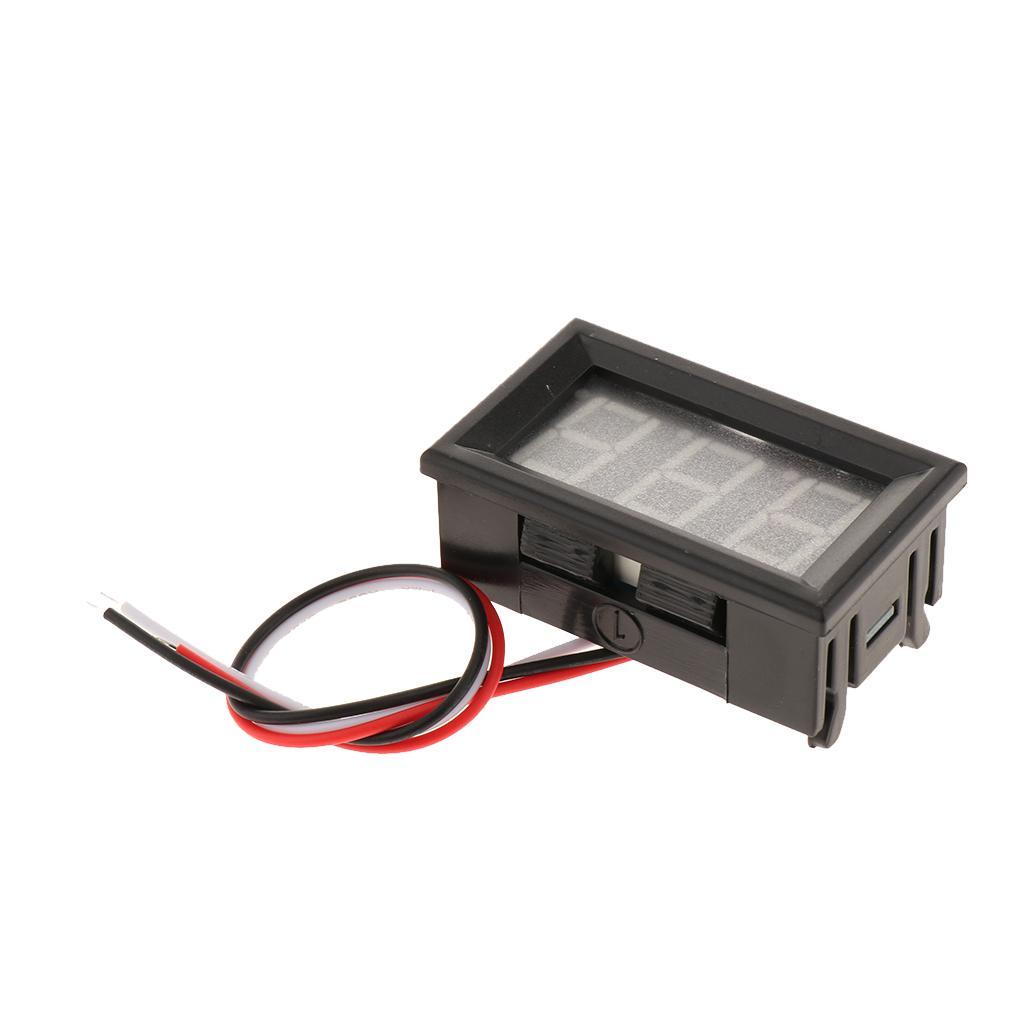 DC0-100V 3-wire LED Digital Voltage Meter Voltmeter Red / Blue Display Color
