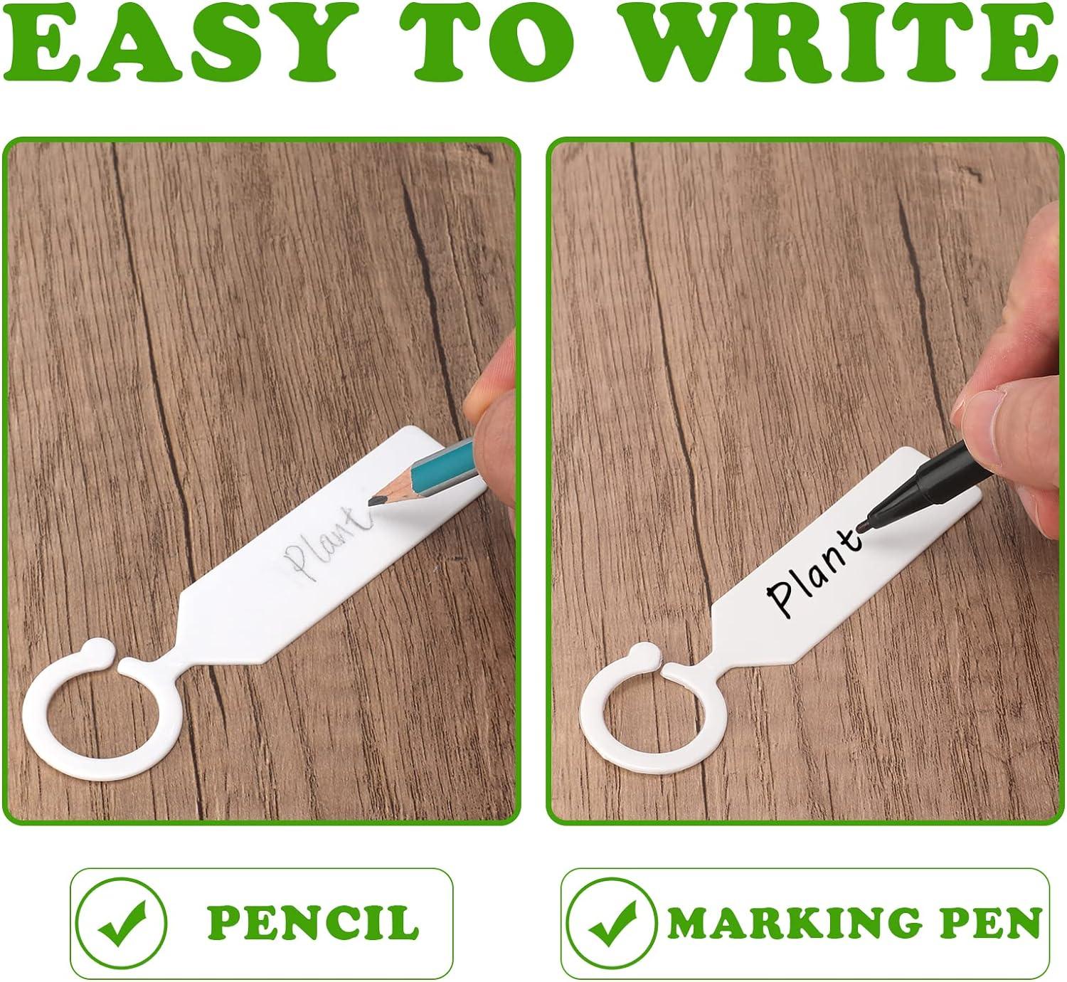 100 pcs cây cây dày nhãn nhựa treo nhãn vườn cho người làm vườn trắng