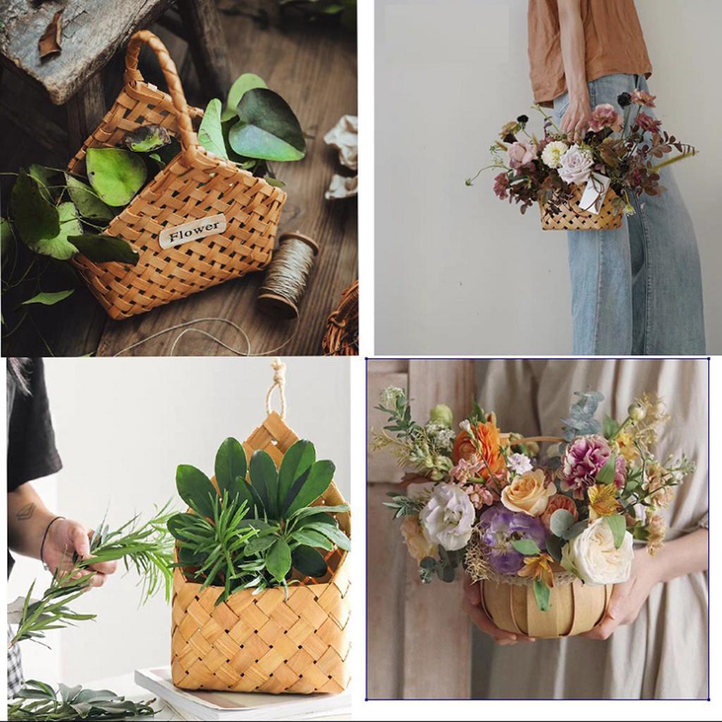 2-3pack Woven Storage Basket Hanging Laundry Basket Flower Container Storage Bin