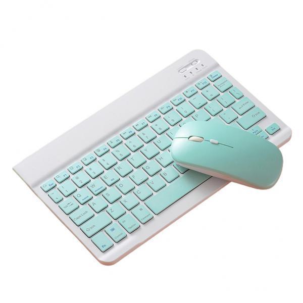2x2.4GHz Bluetooth Keyboard Mouse Comb Set for 10 Inch Blue
