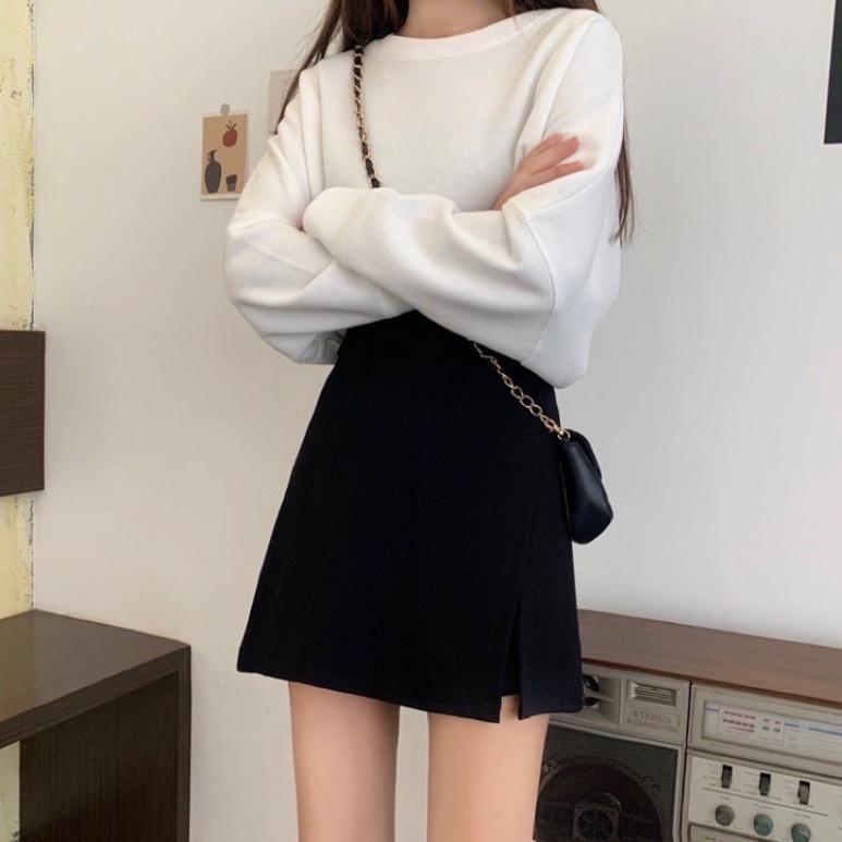 Quần short nữ giả váy vạt 2 bên siêu Hot_VB222 ulzzang nữ tính, mầu đen, trắng, be, nâu tây, cocoland