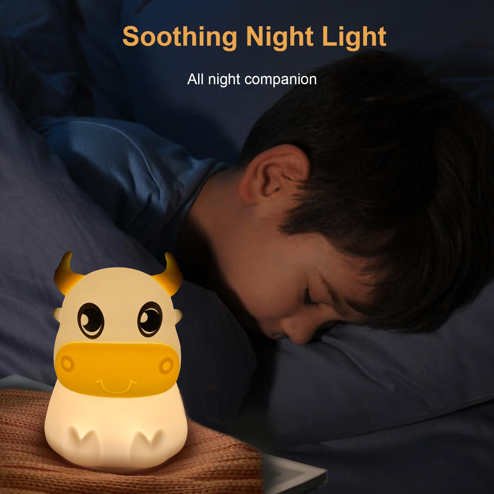 Đèn ngủ 7 màu bằng silicon cho bé