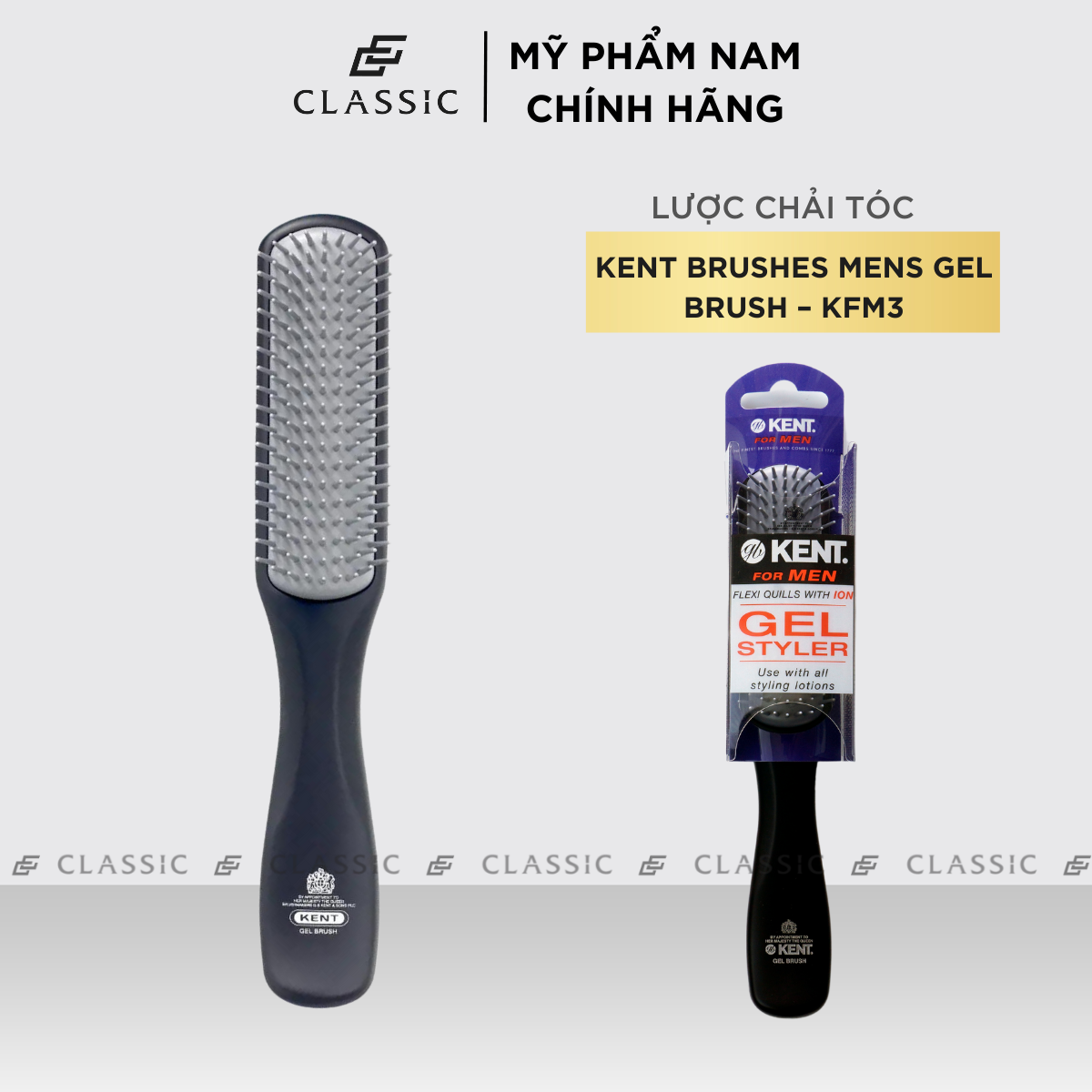 Lược chải tóc Kent Brushes Mens Gel Brush – KFM3