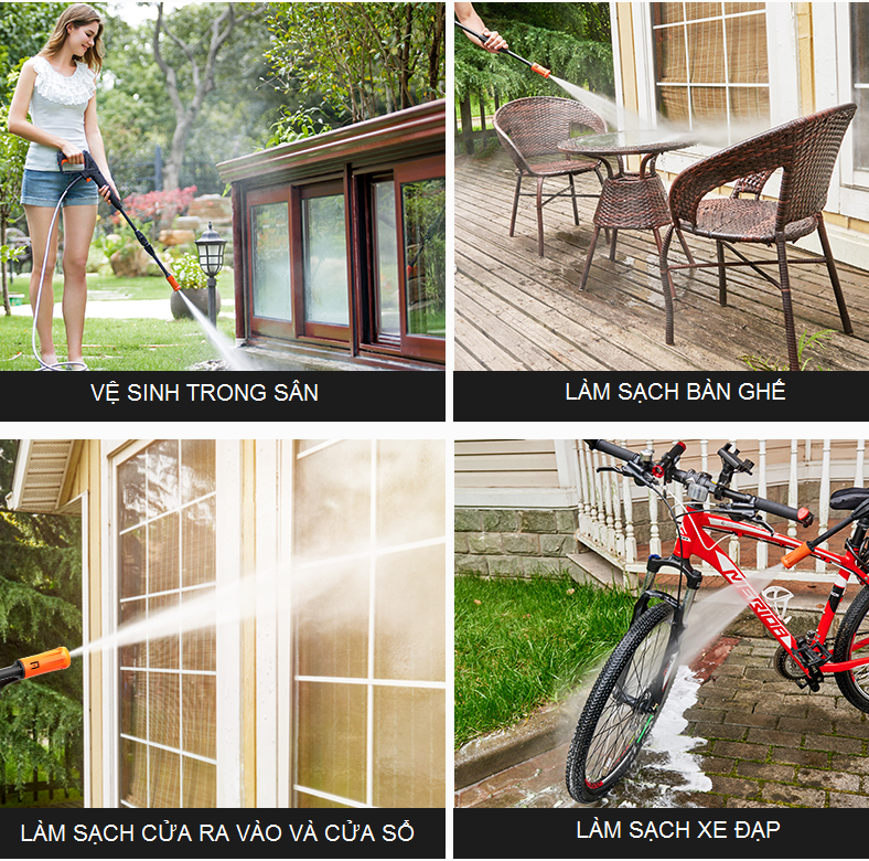 ROGTZ Máy Bơm Phun Rửa Xe Áp Lực Cao Xe Ô Tô Xe Máy YILI YLQ3721C-90A - Hàng Nhập Khẩu