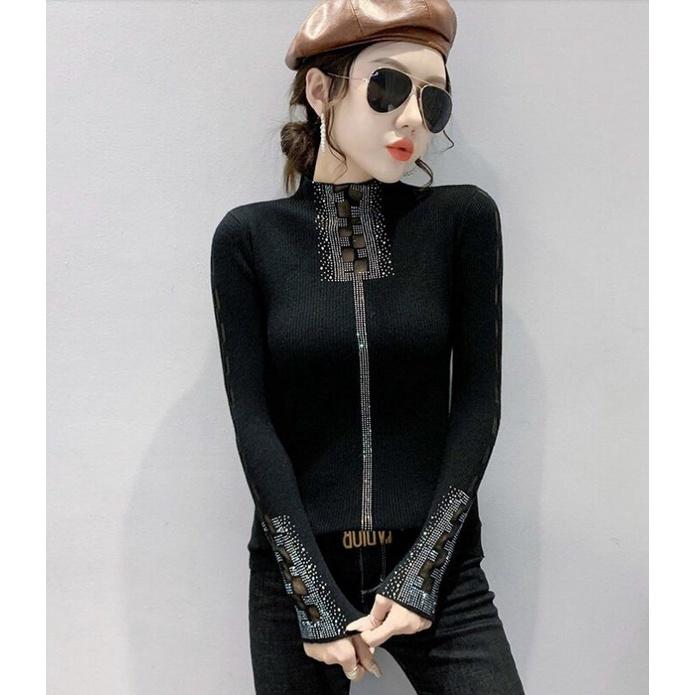 ÁO LEN ĐÍNH ĐÁ CAO CẤP