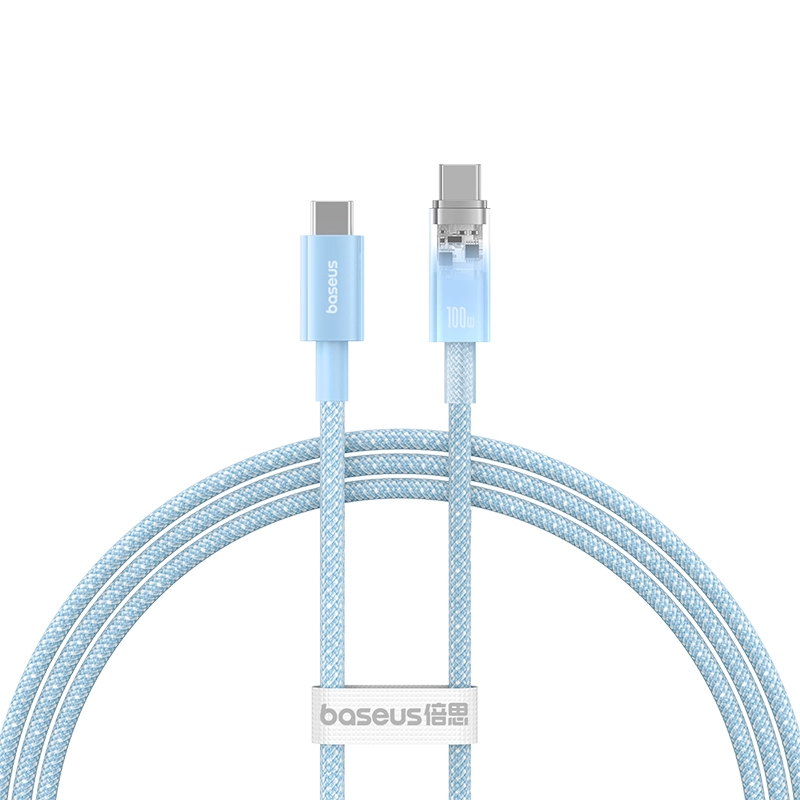 Cáp Sạc Nhanh Baseus Explorer Series 2 Fast Charging Cable Type-C to Type-C 100W Cho Macbook Laptop Điện Thoại (Smart Power-Off Fast Charging Cable with Smart Temperature Control) - Hàng chính hãng