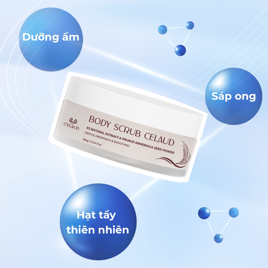 Tẩy tế bào chết, tái tạo và làm mịn da Body Scrub Celaud