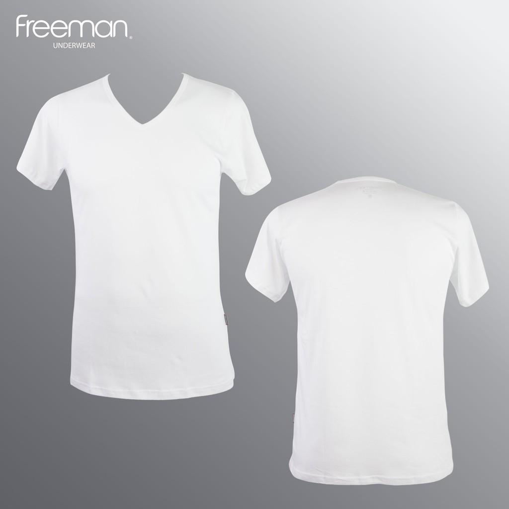 Áo thun nam ngắn tay cổ tim cotton thoáng mát FREEMAN TSF315