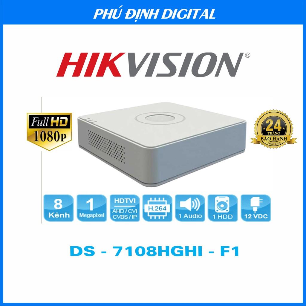 ( SIÊU RẺ) Đầu ghi hình 8 kênh Hikvision mã DS-7108HGHI-F1/N - Hàng Chính Hãng