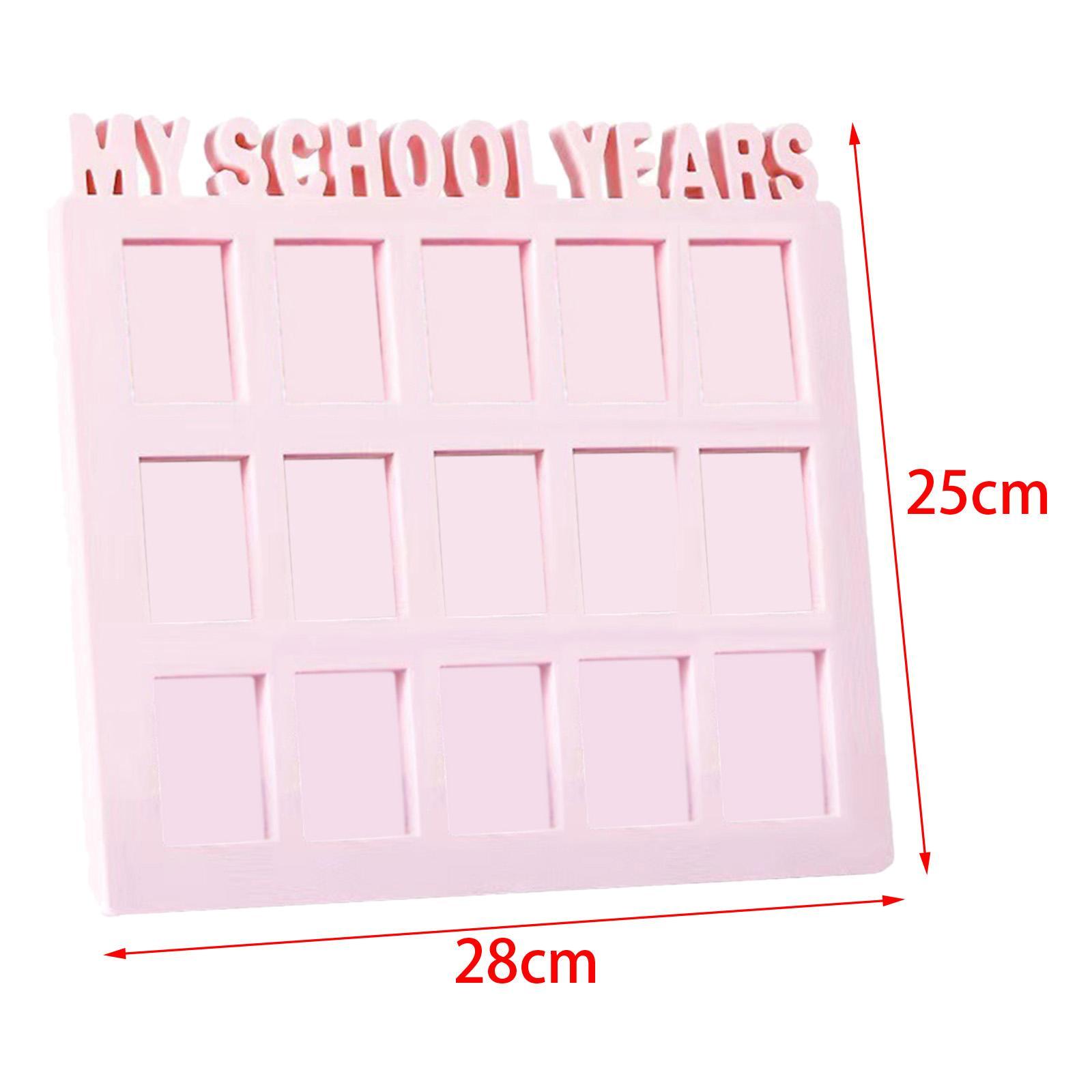 School Years Picture Frame Gift Graduation Photo Frame Displays 15 1.6x2 Pictures for Wall and Tabletop