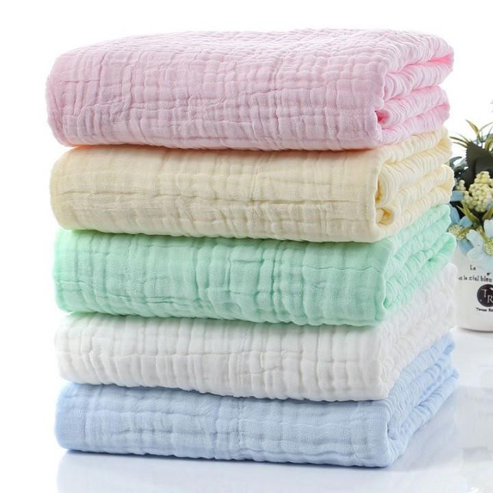 Khăn Tắm Xô Nhăn 6 Lớp Cao Cấp 100% Cotton Cho Bé