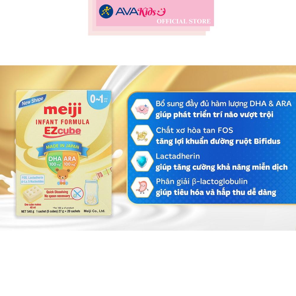 Sữa bột dạng thanh Meiji Infant Formula Ezcube 540g (0 - 12 tháng)